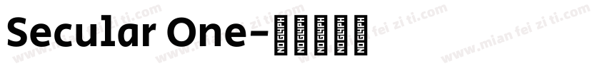 Secular One字体转换